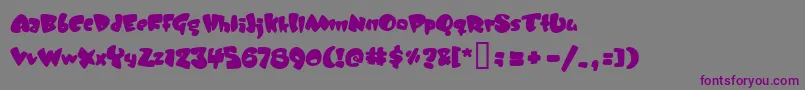 JELLYBELLY Font – Purple Fonts on Gray Background
