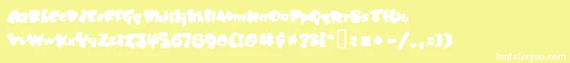 フォントJELLYBELLY – 黄色い背景に白い文字