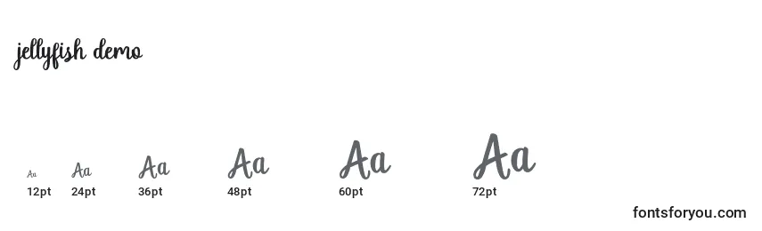 Größen der Schriftart Jellyfish demo