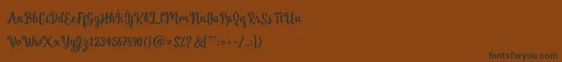 jellyfish demo Font – Black Fonts on Brown Background