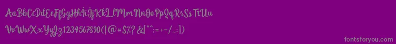 jellyfish demo Font – Gray Fonts on Purple Background