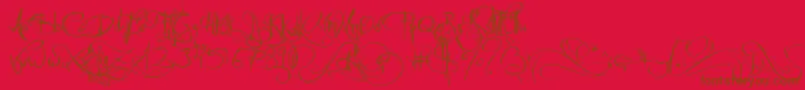 Lisätietoja Jellyka Castle s Queen-fontista Jellyka Castle s Queen-fontti – ruskeat fontit punaisella taustalla
