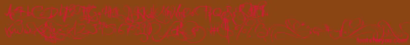 Jellyka Castle  s Queen Font – Red Fonts on Brown Background