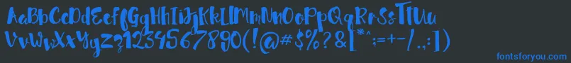 jellysugar Free Demo Font – Blue Fonts on Black Background