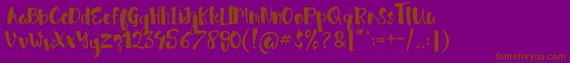 jellysugar Free Demo Font – Brown Fonts on Purple Background