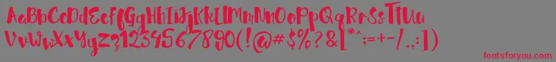 jellysugar Free Demo Font – Red Fonts on Gray Background