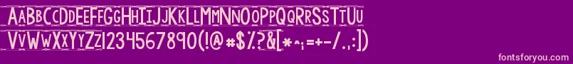 Kgmodernmonogram Font – Pink Fonts on Purple Background