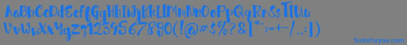jellysugar Free Demo Font – Blue Fonts on Gray Background