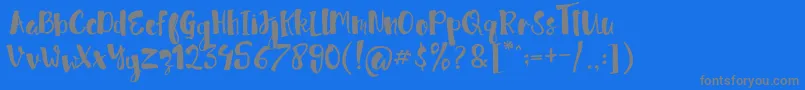 jellysugar Free Demo Font – Gray Fonts on Blue Background