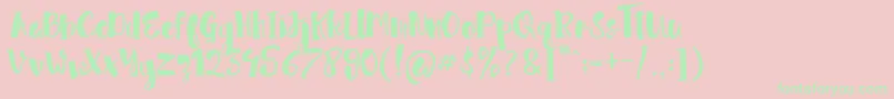 jellysugar Free Demo-Schriftart – Grüne Schriften auf rosa Hintergrund