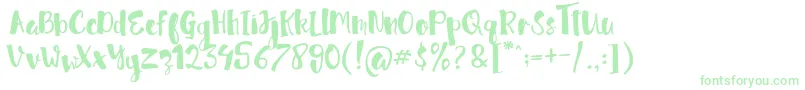 Więcej informacji o czcionce jellysugar Free Demo Czcionka jellysugar Free Demo – zielone czcionki na białym tle