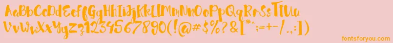 jellysugar Free Demo Font – Orange Fonts on Pink Background