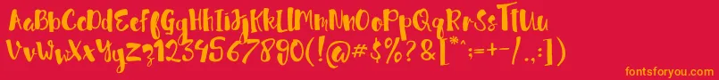 jellysugar Free Demo Font – Orange Fonts on Red Background