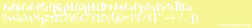 jellysugar Free Demo Font – White Fonts on Yellow Background