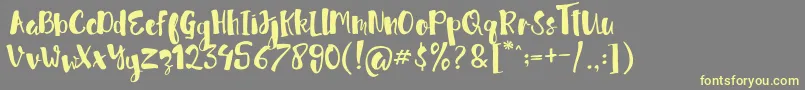 jellysugar Free Demo Font – Yellow Fonts on Gray Background