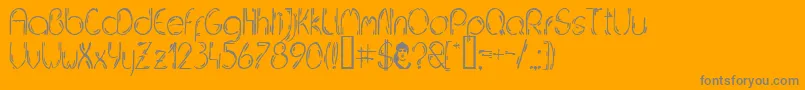 JELUDN   Font – Gray Fonts on Orange Background