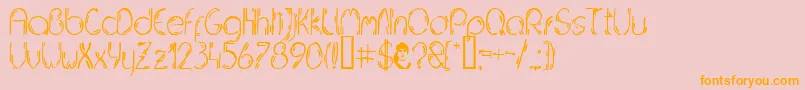 JELUDN   Font – Orange Fonts on Pink Background