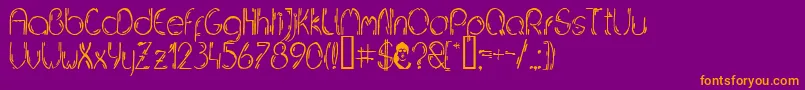 JELUDN   Font – Orange Fonts on Purple Background