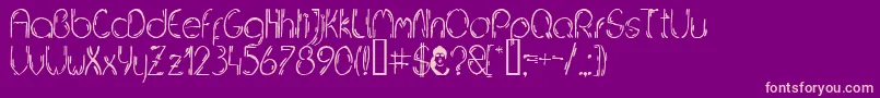 JELUDN   Font – Pink Fonts on Purple Background