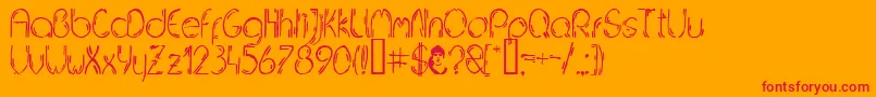 JELUDN   Font – Red Fonts on Orange Background