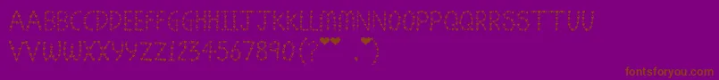 Jen Luvs Ben 4ever Font – Brown Fonts on Purple Background