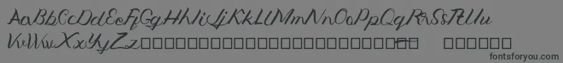 フォントJengmudy – 黒い文字の灰色の背景