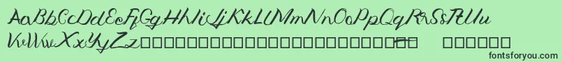 Jengmudy-Schriftart – Schwarze Schriften auf grünem Hintergrund