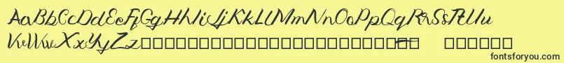 Jengmudy Font – Black Fonts on Yellow Background