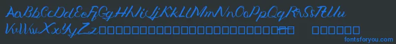 Jengmudy Font – Blue Fonts on Black Background