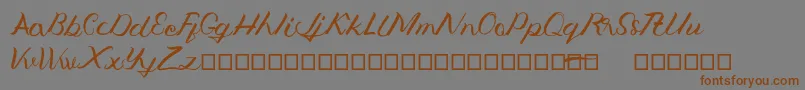 Jengmudy Font – Brown Fonts on Gray Background