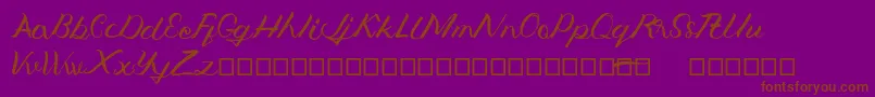 Jengmudy Font – Brown Fonts on Purple Background