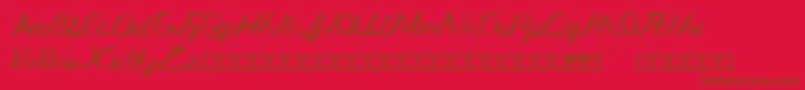 Jengmudy Font – Brown Fonts on Red Background