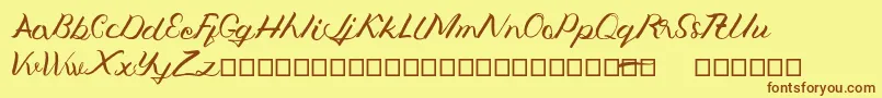Jengmudy Font – Brown Fonts on Yellow Background