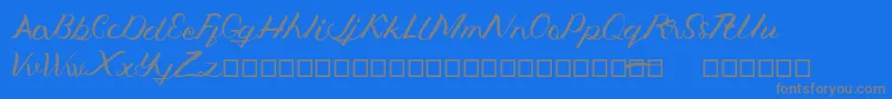 Jengmudy Font – Gray Fonts on Blue Background