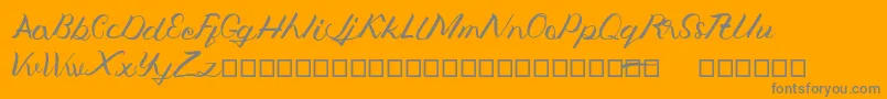 Jengmudy Font – Gray Fonts on Orange Background