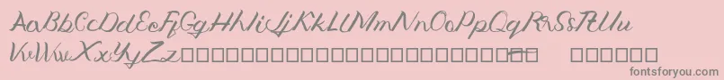 Jengmudy Font – Gray Fonts on Pink Background