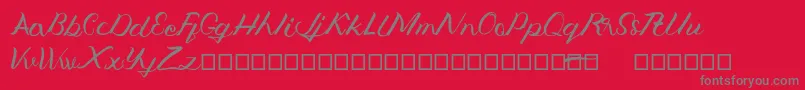 Jengmudy Font – Gray Fonts on Red Background