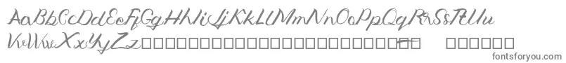 Jengmudy-fontti – harmaat kirjasimet valkoisella taustalla