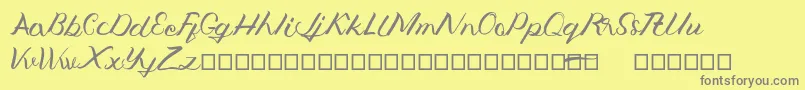 Jengmudy Font – Gray Fonts on Yellow Background