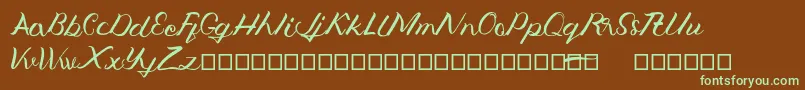 Jengmudy Font – Green Fonts on Brown Background