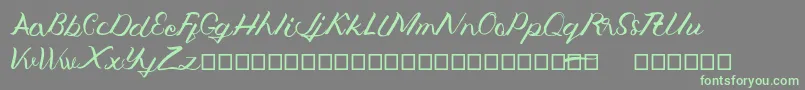 Jengmudy Font – Green Fonts on Gray Background