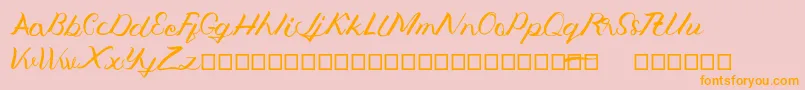 Jengmudy Font – Orange Fonts on Pink Background
