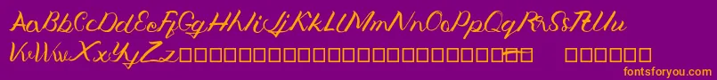 Jengmudy Font – Orange Fonts on Purple Background