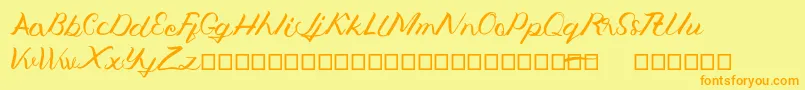Jengmudy Font – Orange Fonts on Yellow Background