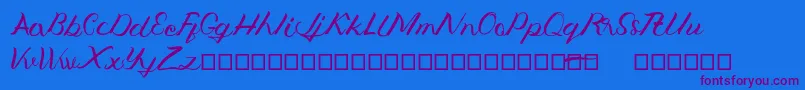 Jengmudy Font – Purple Fonts on Blue Background