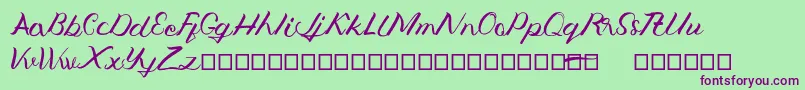 Jengmudy Font – Purple Fonts on Green Background