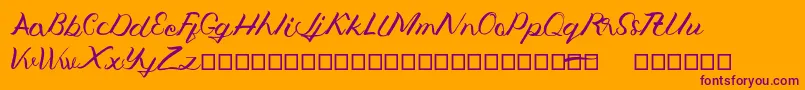 Jengmudy Font – Purple Fonts on Orange Background