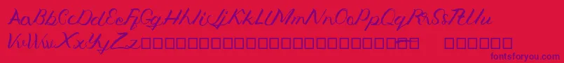 Jengmudy Font – Purple Fonts on Red Background
