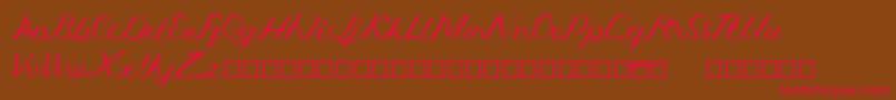 Jengmudy Font – Red Fonts on Brown Background