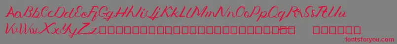 Jengmudy Font – Red Fonts on Gray Background